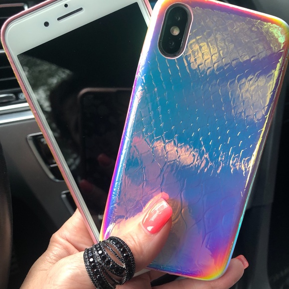 iPhone Purple Iridescence Crocodile Case - Picture 7 of 8